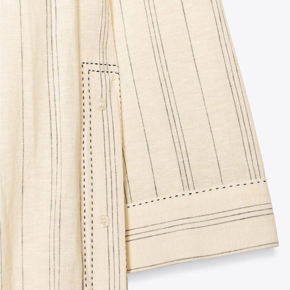 ZARA STRIPED LINEN TUNIC DRESS ZW COLLECTION - Picture 8 of 8